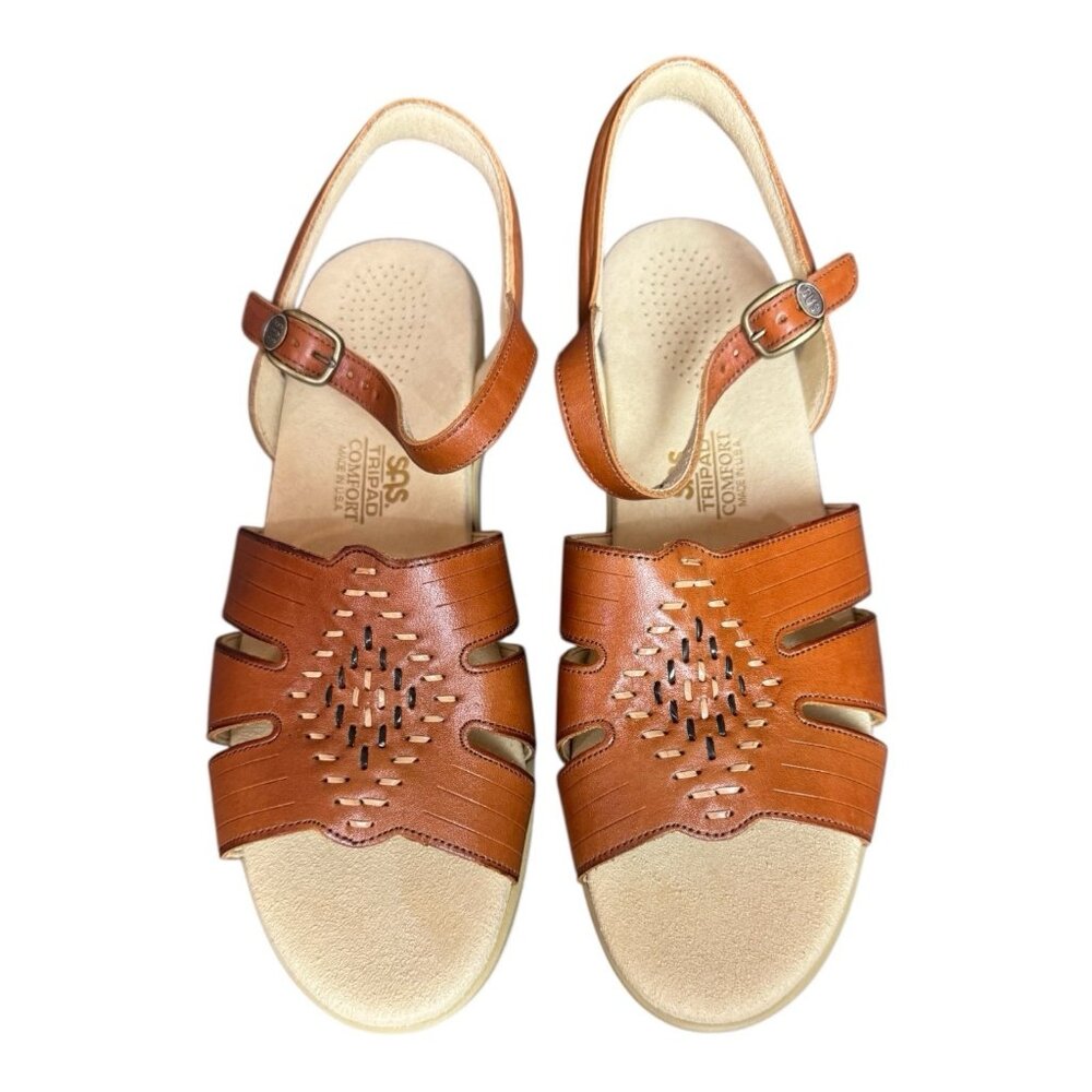 NEW SAS Women's Huarache Antique Tan Brown Sandals Shoes 0091-053 Size 10 N